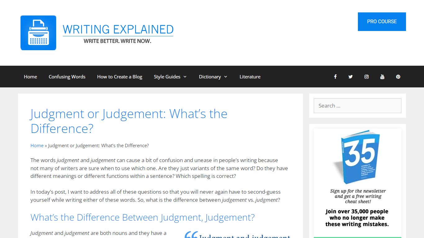 Judgment or Judgement: What’s the Difference? - Writing Explained